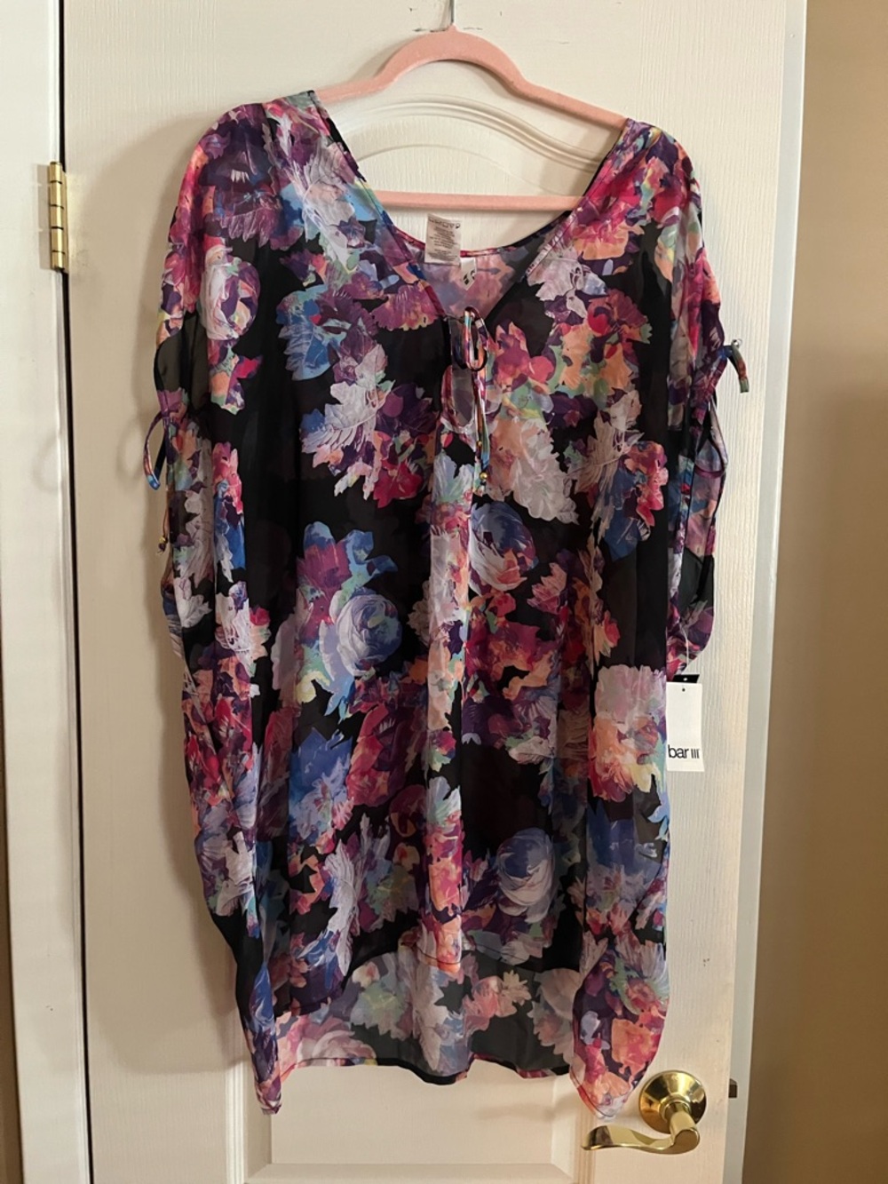 Bar III Floral - Black Multi Women’s Swim Cover Up